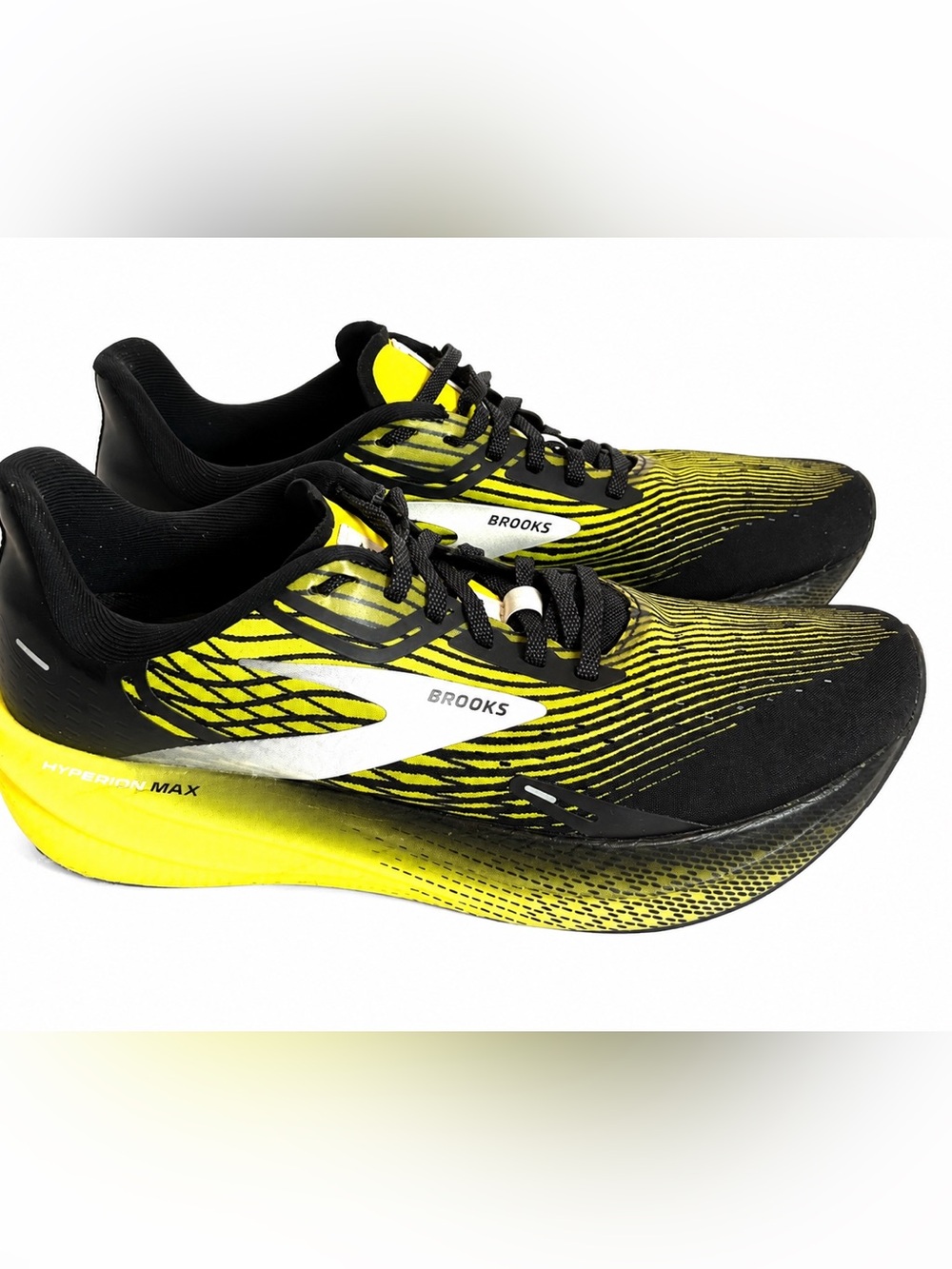 Brooks Hyperion Max Running Shoes Men’s Size 9.5D Black Yellow Lightweight